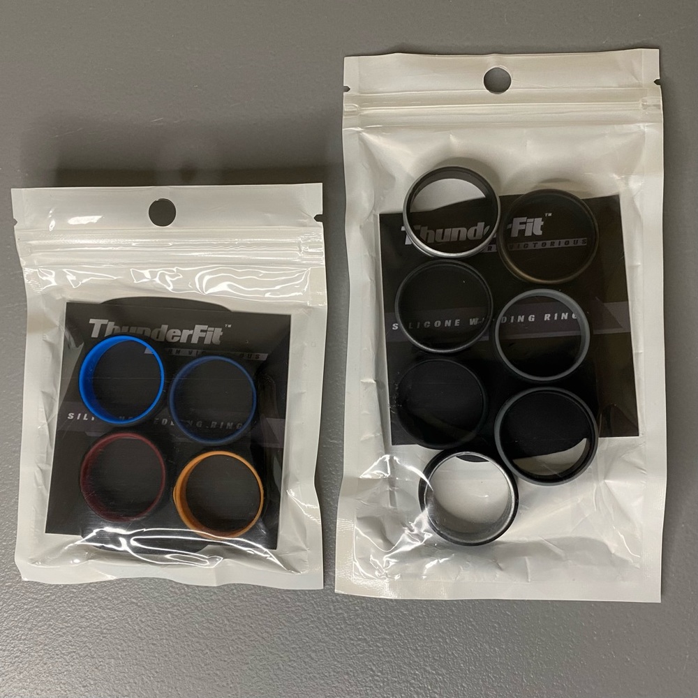 ThunderFit Born Victorious Men’s Silicone Rings Size 14 Wedding Bands